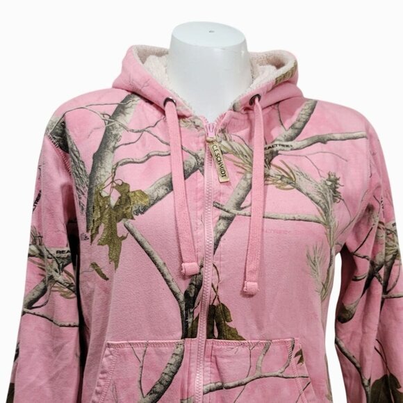 RealTree Hooded Coat Jacket Pink Camo M - Picture 2 of 9